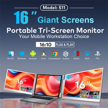 Portable Laptop Monitor FHD IPS External Screen Extender