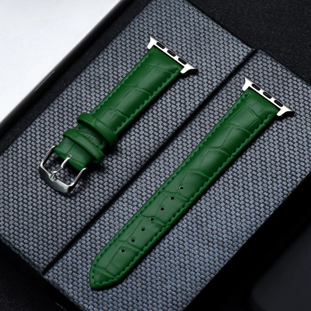 Classic Leather-Style Apple Watch Band