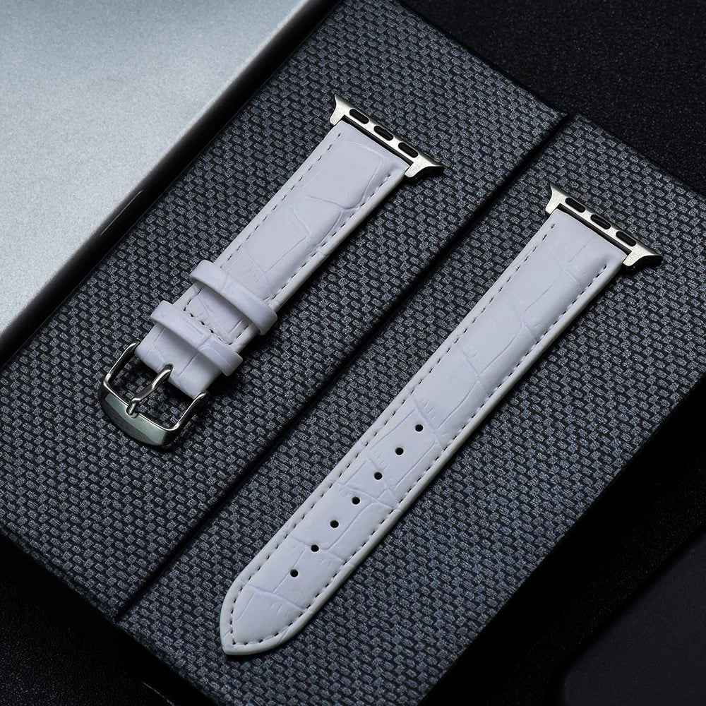 Classic Leather-Style Apple Watch Band