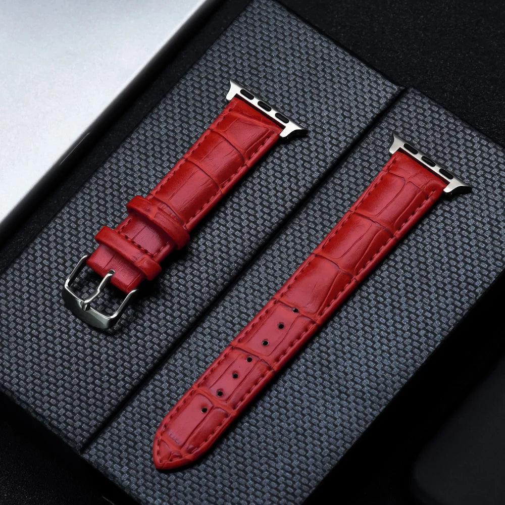 Classic Leather-Style Apple Watch Band