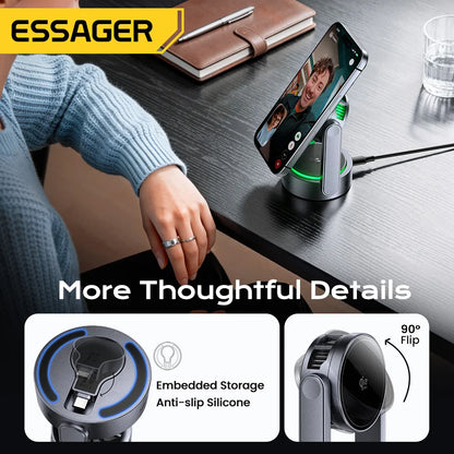 3-in-1 Magnetic Wireless Charger – 25W Fast Charging Station