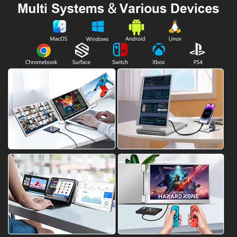 Portable Laptop Monitor FHD IPS External Screen Extender