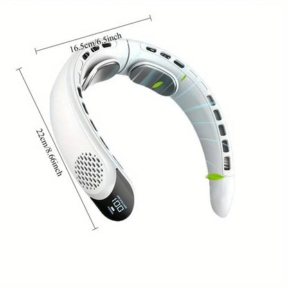 360° Bladeless Neck Cooling Fan with LED Display