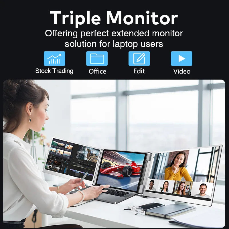 Portable Laptop Monitor FHD IPS External Screen Extender