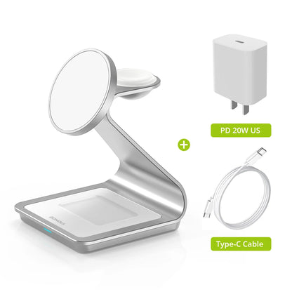 3-in-1 Magnetic Wireless Charging Station for Apple Devices