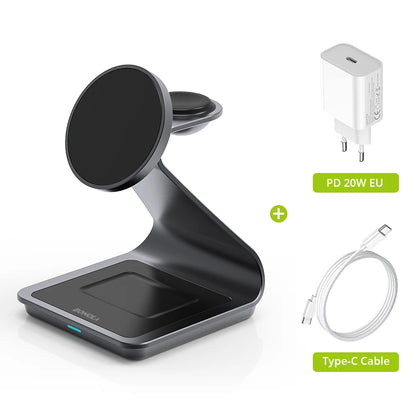 3-in-1 Magnetic Wireless Charging Station for Apple Devices