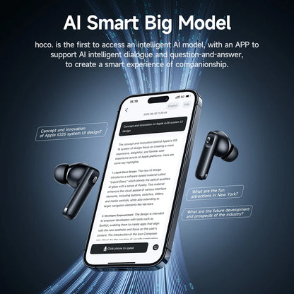 AeroTranslate™ Open-Ear AI Wireless Earbuds with Smart Touch Displa