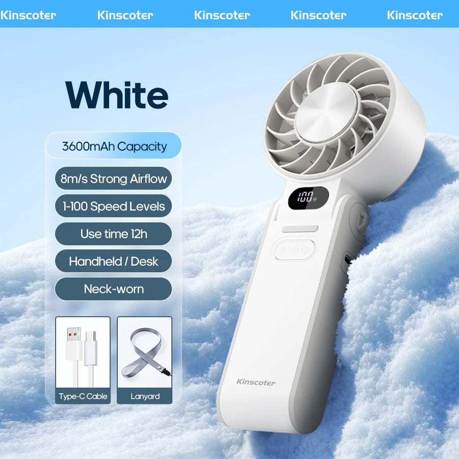 TurboCool Pro Rechargeable Handheld Fan