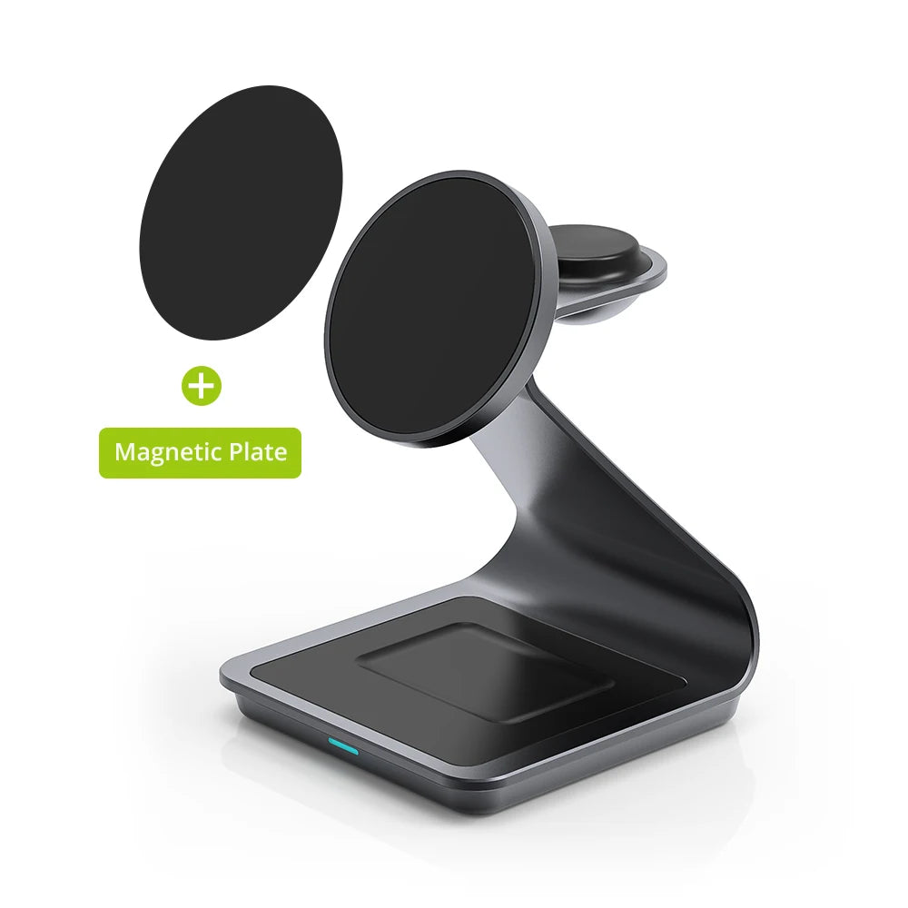 3-in-1 Magnetic Wireless Charging Station for Apple Devices