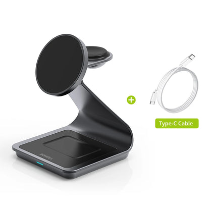 3-in-1 Magnetic Wireless Charging Station for Apple Devices