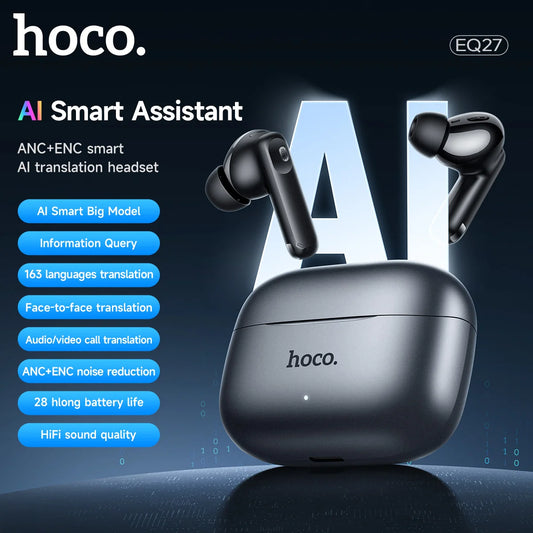 AeroTranslate™ Open-Ear AI Wireless Earbuds with Smart Touch Displa