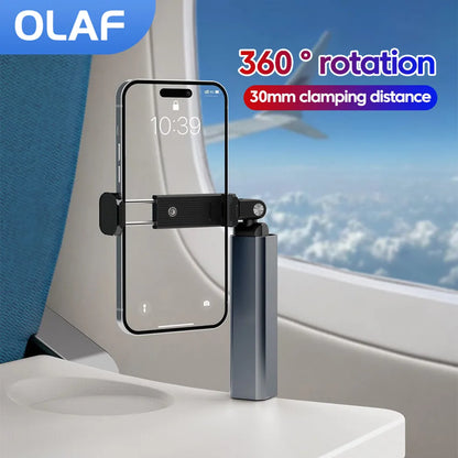 Adjustable 360-degree phone stand for desk and travel