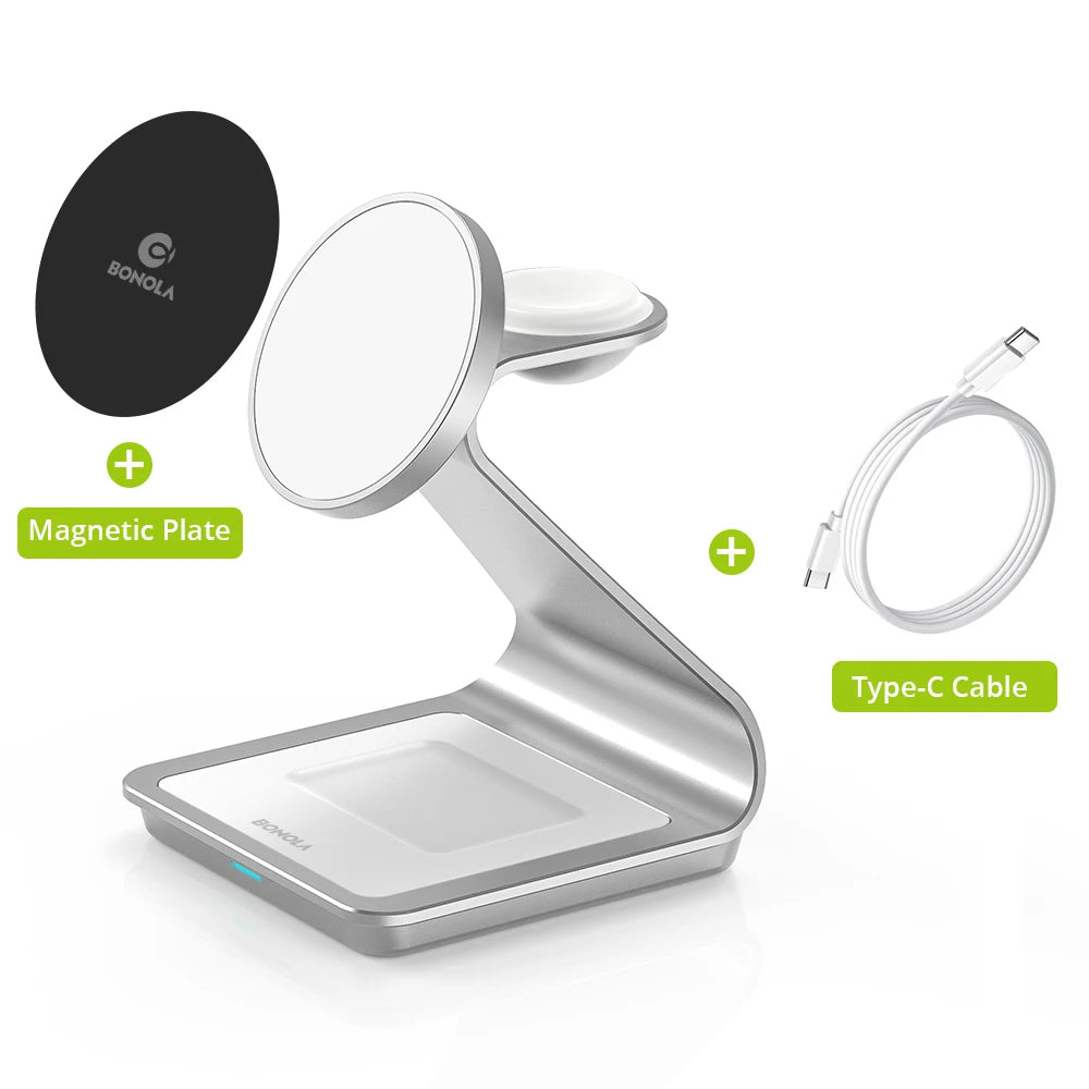 3-in-1 Magnetic Wireless Charging Station for Apple Devices