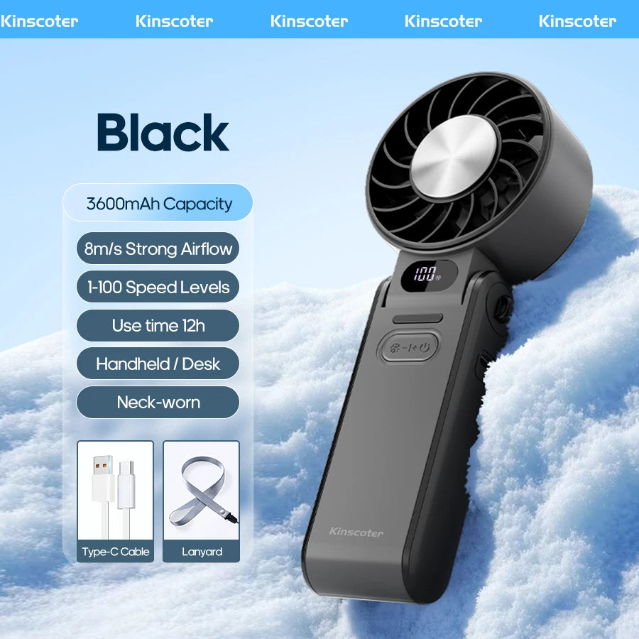 TurboCool Pro Rechargeable Handheld Fan
