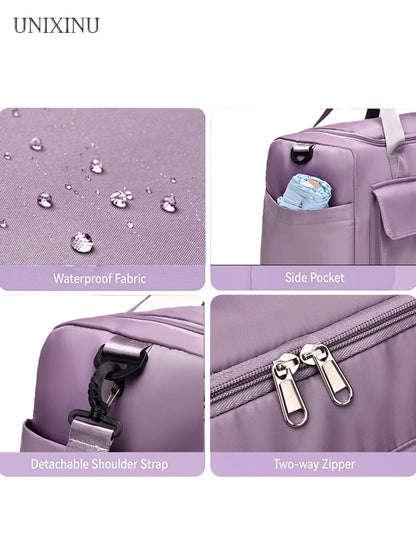 35L Weekender Travel Bag with Shoe Compartment