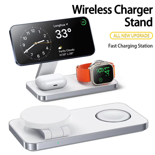 MagnaFold three-in-one magnetic charging station