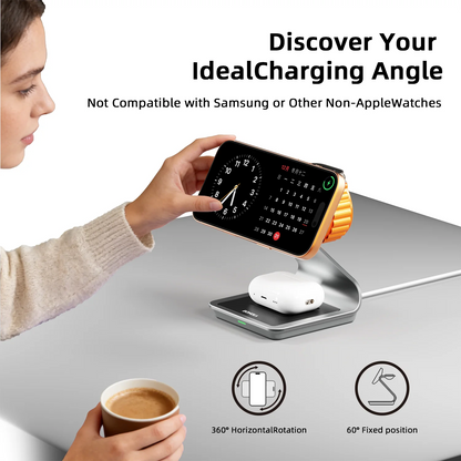 3-in-1 Magnetic Wireless Charging Station for Apple Devices