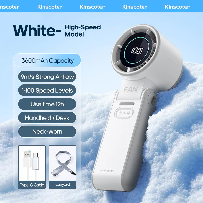 TurboCool Pro Rechargeable Handheld Fan