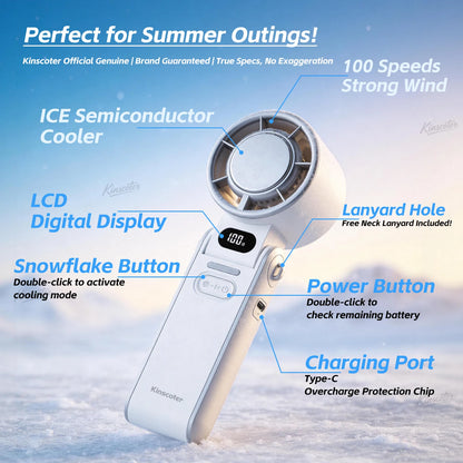 TurboCool Pro Rechargeable Handheld Fan