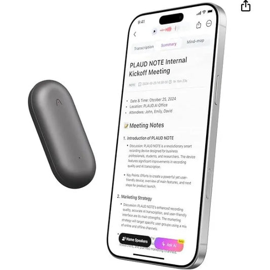 AI Voice Recorder Pin | Smart Wearable Transcription Assistant