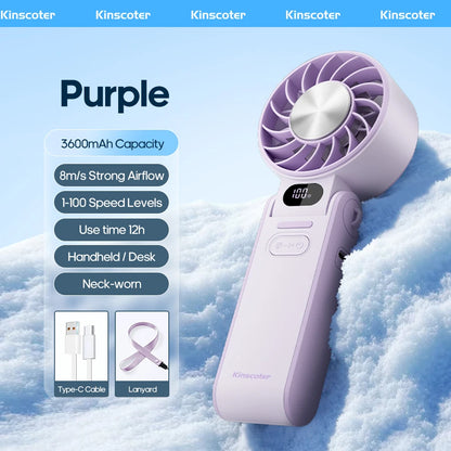 TurboCool Pro Rechargeable Handheld Fan