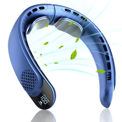 360° Bladeless Neck Cooling Fan with LED Display